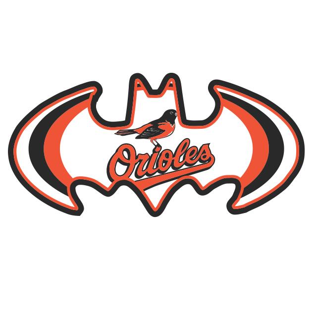 Baltimore Orioles Batman Logo iron on transfers